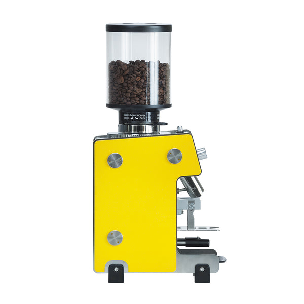 Side view of Dalla Corte Grinder Max (Yellow)