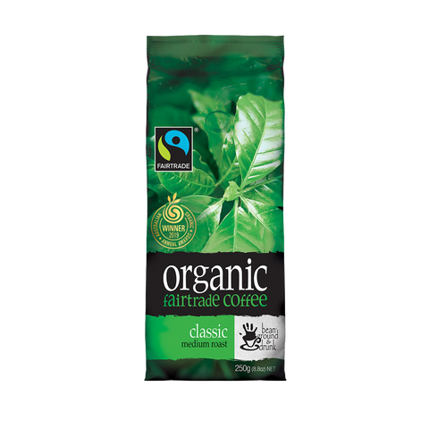 Bean Ground & Drunk - Australian Organic Fairtrade Coffee Beans (100% Arabica): Classic Medium Roast (250g)